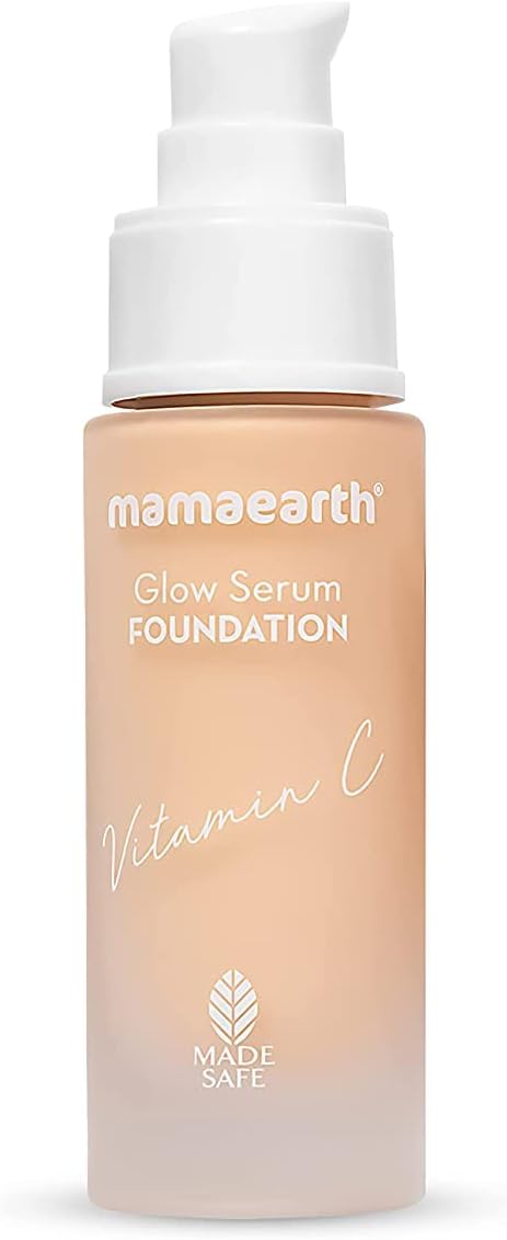 Mamaearth Glow Serum Foundation - Vitamin C & Turmeric - 01 Ivory Glow, 30ml