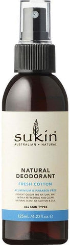 Sukin Natural Deodorant Fresh Cotton 125Ml