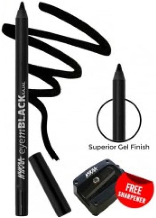 Nykaa Eyem Black Kajal with Free Sharpener - Colour Cosmetic, 0.35g - Image 2
