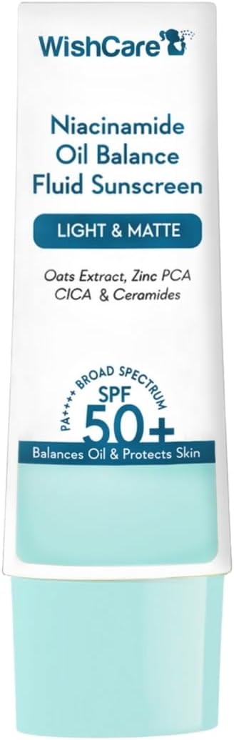واقي الشمس WishCare Niacinamide Oil Balance بمعامل حماية SPF 50 PA++++ - واقي شمس خفيف وغير لامع للبشرة الدهنية