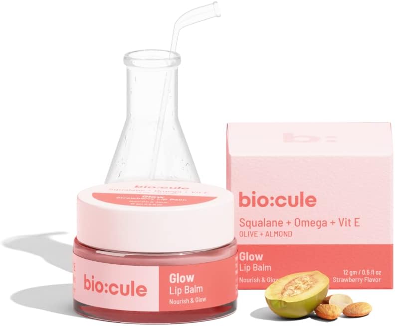 Biocule Glow Lip Balm - Squalane + Omega + Vitamin E, 12g