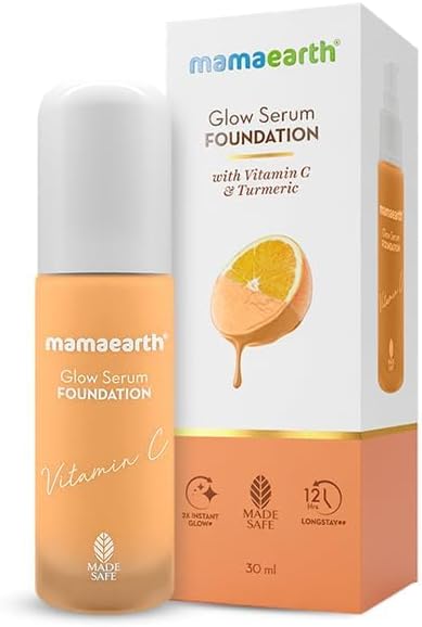 Mamaearth Glow Serum Foundation with Vitamin C & Turmeric, 30ml - Image 2