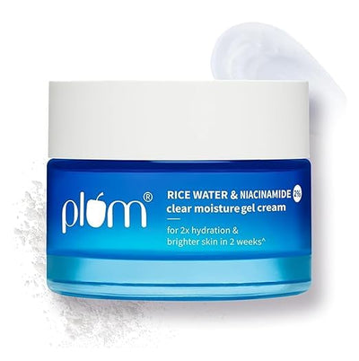 Plum 2% Niacinamide & Rice Water Superlight Gel Cream Winter Moisturizer for Face - 25 g