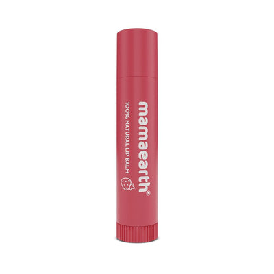 Mamaearth 100% Natural Lip Balm with Vitamin E & Strawberry - 4g