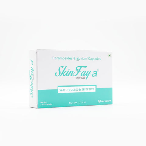 Skinfay- a Capsule combination of ceramoside & alyvium | For Inflammation | Improves skin moisturization | Alyvium 300mg | Ceramosides 35mg