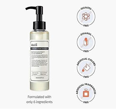 Dear Klairs Gentle Black Fresh Cleansing Oil - 150 mL - Image 2