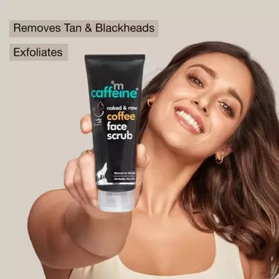 mCaffeine Naked & Raw Coffee Face Scrub - Exfoliator, 100g - Image 2