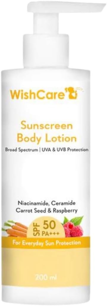 WishCare Sunscreen Body Lotion SPF 50 - PA+++ Broad Spectrum, 200ml