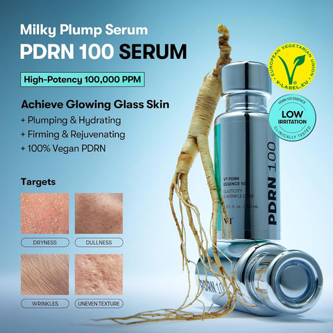 VT COSMETICS PDRN 100 Essence, Korean Gingseng Plant-derived PDRN Serum for Natural Glow, Korean skincare 1.01 fl. Oz. - Image 2