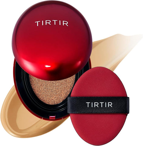 TIRTIR Mask Fit Red Cushion Foundation | Japan's No.1 Choice for Glass skin, Long-Lasting, Lightweight, Buildable Coverage, Semi-Matte (29N Natural Beige, 18g (Pack of 1))