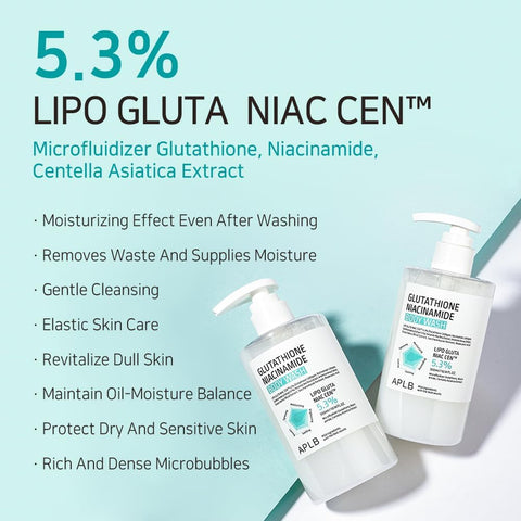 APLB GLUTATHIONE NIACINAMIDE BODY WASH - Image 3