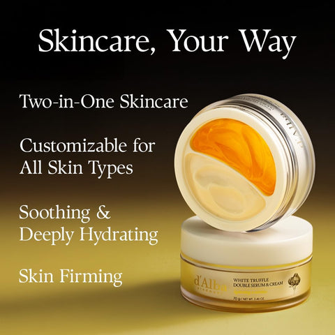 d'alba Piedmont Italian White Truffle Double Serum & Cream, customizable 2-in-1 intensive skin care, cream for elasticity and brightness, mild and vegan dual cream - Image 3