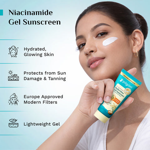 Pilgrim 5% Niacinamide Oil Free Super Light Gel Sunscreen 40 ML