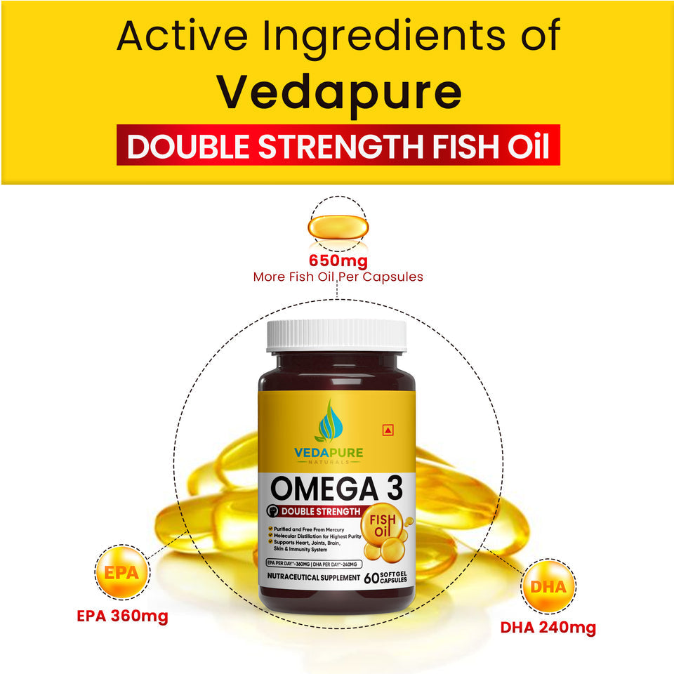 Vedapure Omega-3 Fish Oil Capsules - 60 Count - Image 5