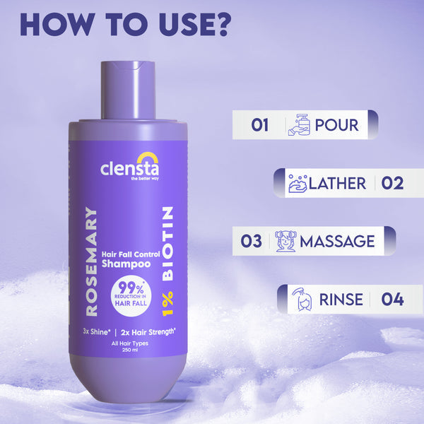Clensta Rosemary Hair Fall Control Shampoo - 250ml - Image 5