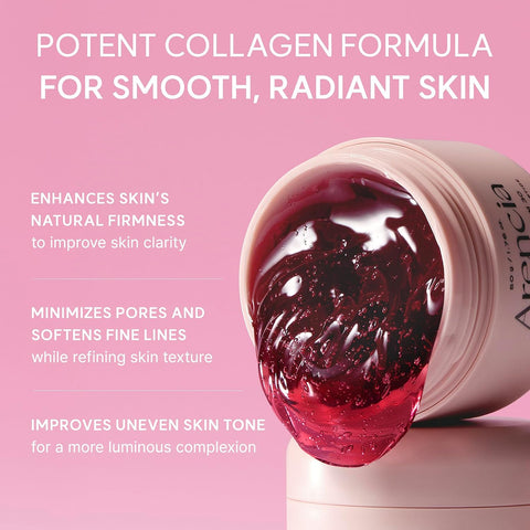 Arencia Overnight Red Smoothie Face Mask Serum, Glowing & Soothing with 30% red collagen, Niacinamide, Peptide, Vitamin E - Image 4