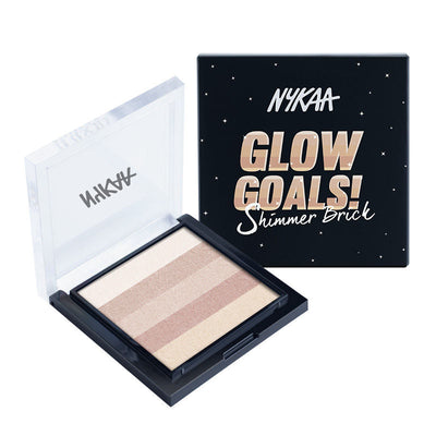 Nykaa Glow Goals! Shimmer Brick Highlighter Palette - Good Old Gold - Image 5