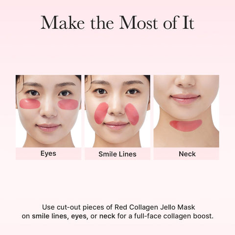 ARENCIA Red Collagen Jello Mask, Plump & Hydrating x 4ea, Overnight Hydrogel Mask for Dry, Mature Skin, Packed with Collagen, 5 Peptides, 2% Niacinamide - Image 9