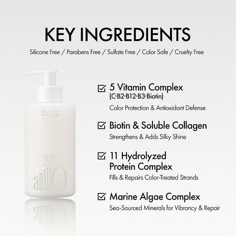Anillo Gardenia Veil Color Shield Shampoo – Color-Treated Hair Care with Vegan Collagen, Protein Complex & White Bloom – Shine Enhancing, Damage Repair, Sulfate & Silicone-Free – 300ml / 10.1 fl oz - Image 3