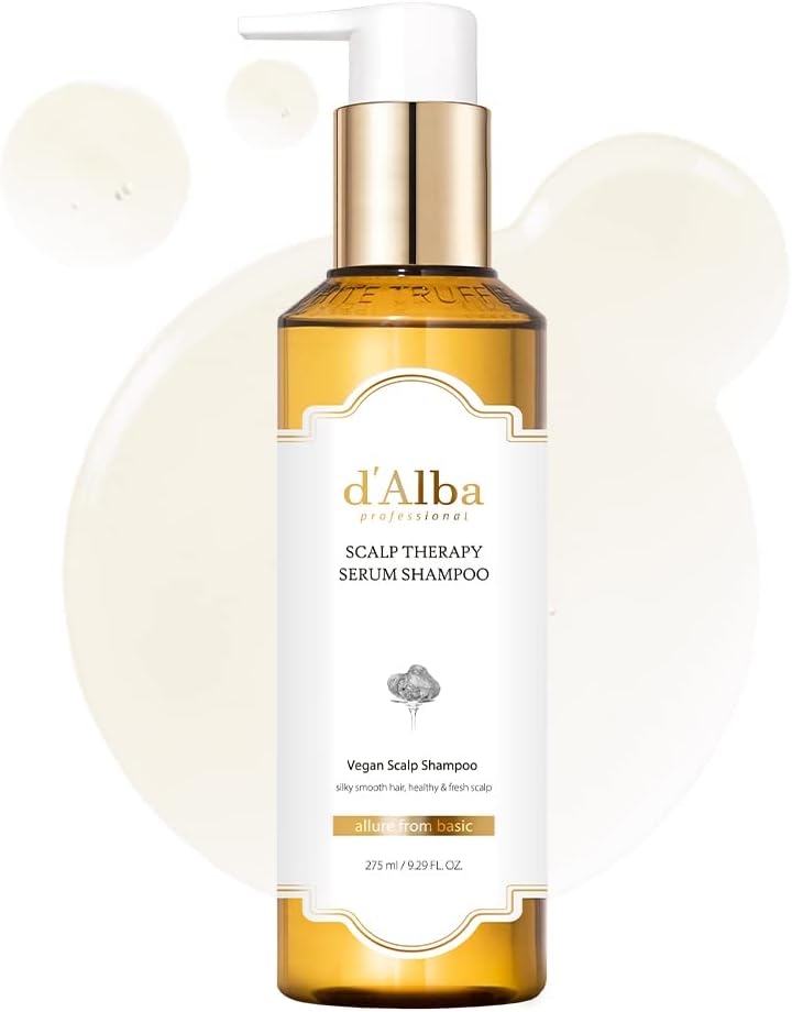 d'Alba Professional Repairing Scalp Therapy Serum Shampoo Clinically Proven Hair-Loss Relief, 66% Reduction in Hair Fall, Vegan Formula, Citrus Floral scent 275ml