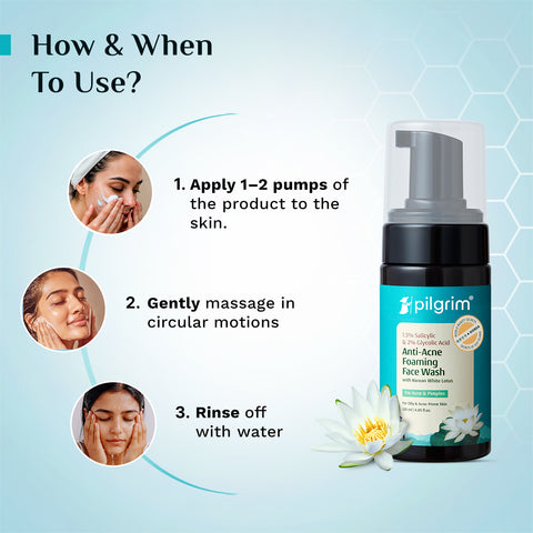 غسول الوجه الرغوي الكوري بيلجريم 1.5% حمض الساليسيليك (Bha) و2% حمض الجليكوليك (Aha) 120 مل