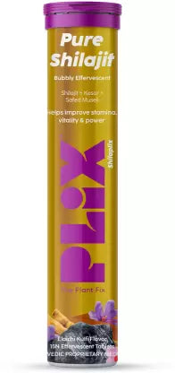 Plix Pure Shilajit Elaichi Kulfi Flavour Effervescent Tablets - 15 Count