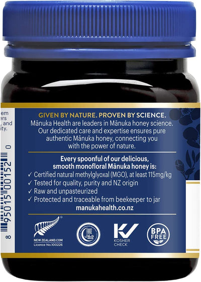 Manuka Health MGO 115+ Manuka Honey, 100% Pure New Zealand - 500 g - Image 3