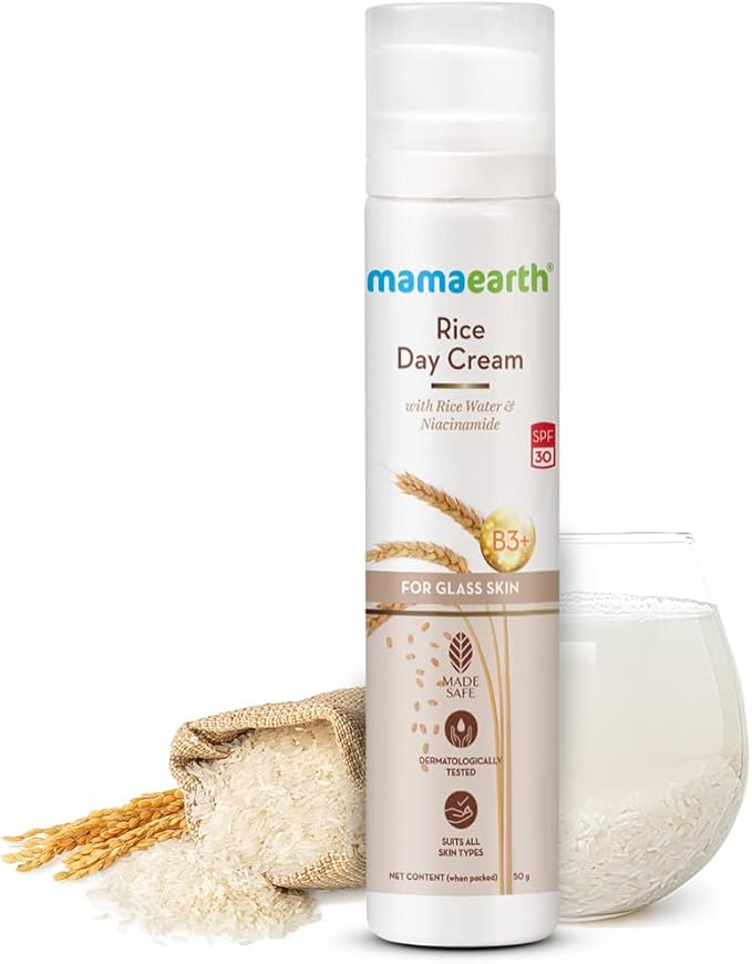 Mamaearth Rice Day Cream - Face Moisturiser, 50 g - Image 2