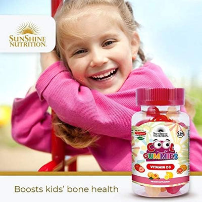 Sunshine Nutrition Kids Vitamin D3 Cool Gummies, Gluten-Free, 120 Gummies - Image 2