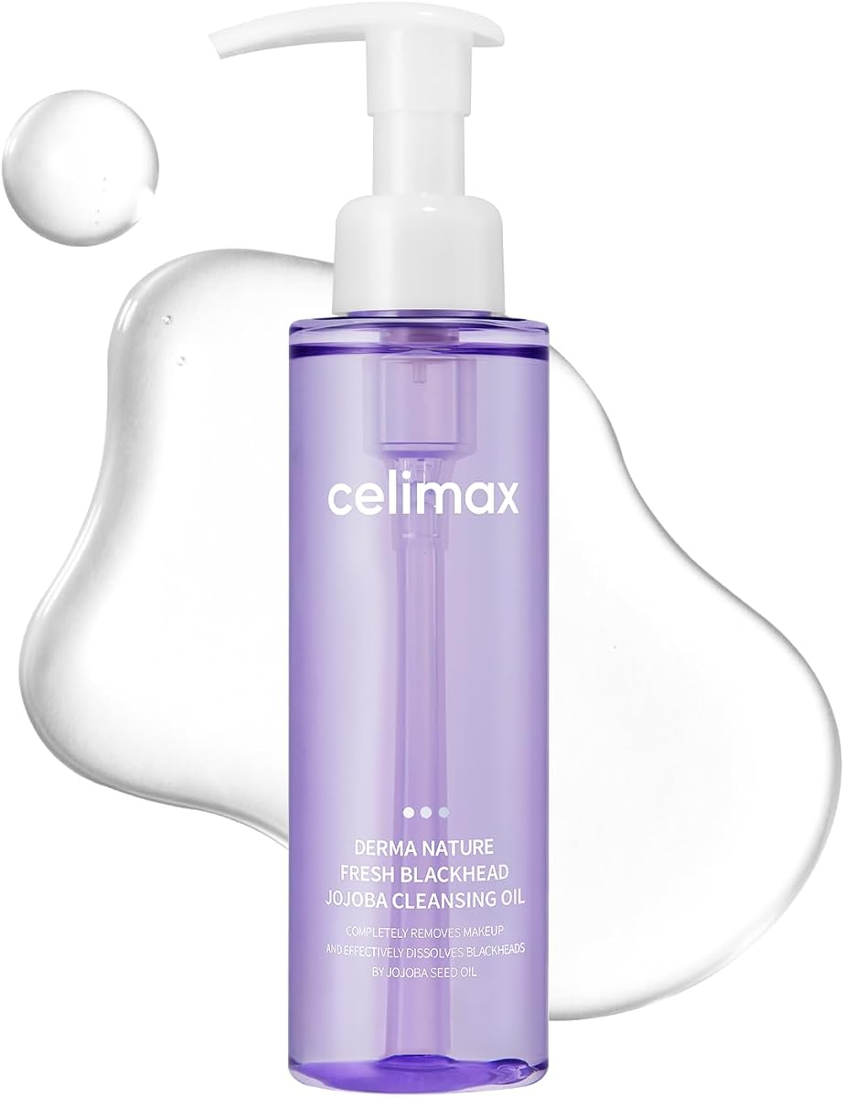 CELIMAX Derma Nature Fresh Blackhead Jojoba Cleansing Oil - Makeup Remover & Pore Cleanser, 150ml