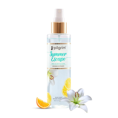 Pilgrim Summer Escape Body Mist for women long lasting Perfume for women Designed in France 150 ml