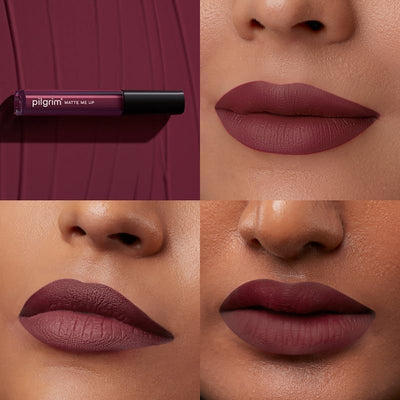 Pilgrim Liquid Matte Lipstick with Hyaluronic Acid & Spanish Squalane - Berry Tease, 3g - Image 3