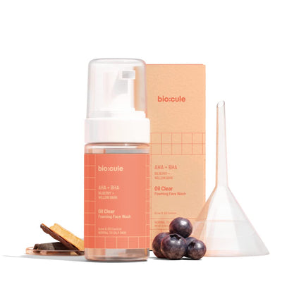 Biocule Oil Clear Foaming Face Wash with BHA + AHA, 100ml