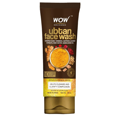 Wow Ubtan Face Wash with Natural Ingredients, 100ml
