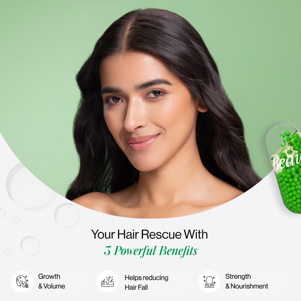 Beautywise Hair Rescue Supplements - Amino Acids, Vitamins, Minerals - 60 Capsules - Image 2