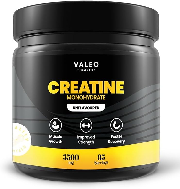 Valeo Creatine Monohydrate 300g jar, 100% Creapure, unflavoured, 85 servings