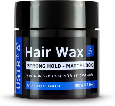 Ustraa Hair Wax Strong Hold - Matte Look with Grape Seed Oil, 100g