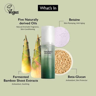 Haruharu Black Bamboo Mist - Face Moisturiser, 80ml - Image 4