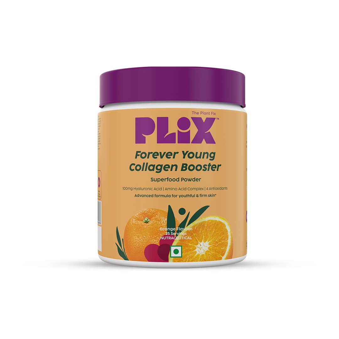Plix Collagen Booster Beauty Supplement - Orange Flavour, 25 Servings
