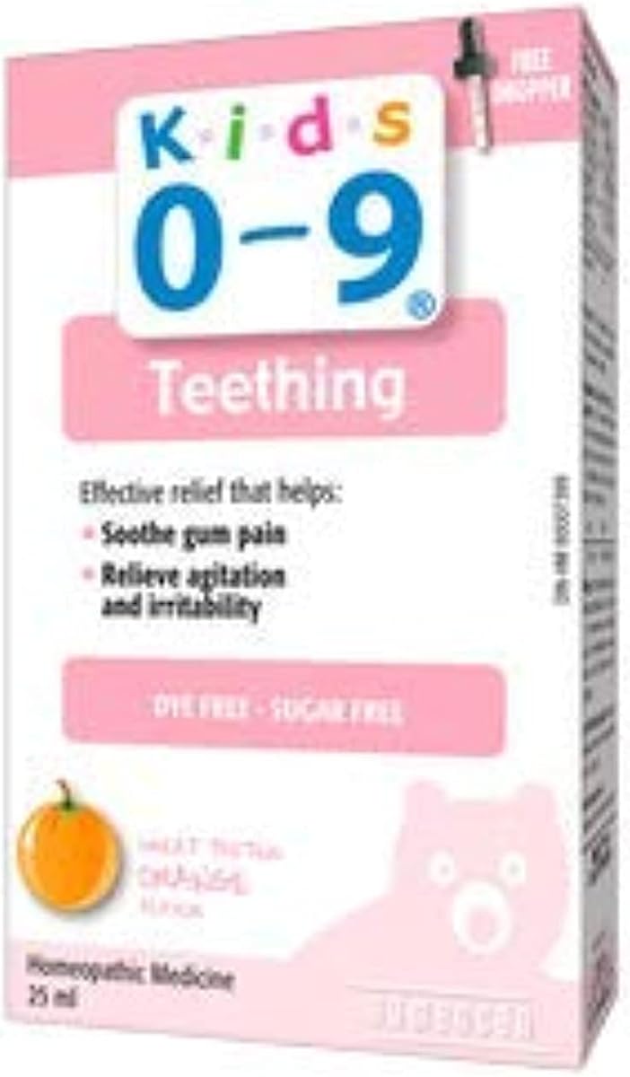 Kids Homeocan 0-9 Teething Oral Solution - Alcohol-Free, Dye-Free - 25ml