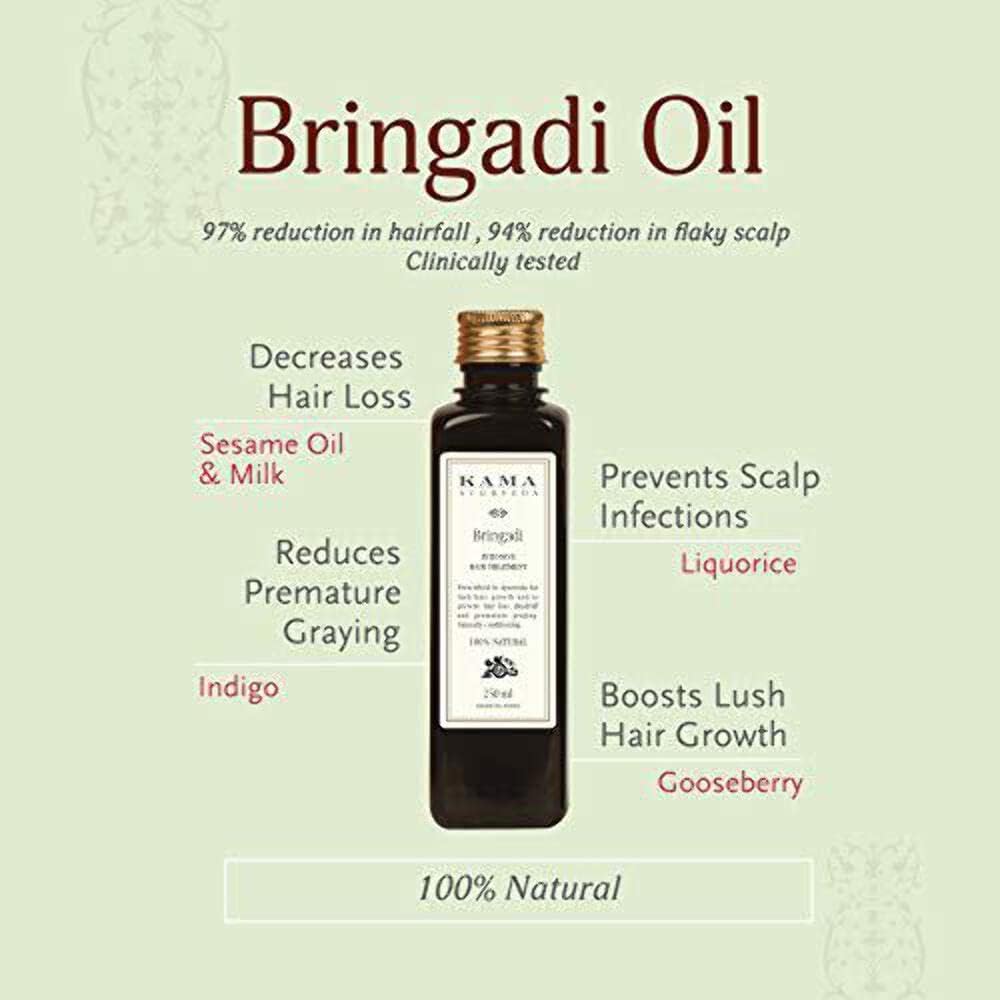 Kama Ayurveda Bringadi Intensive Hair Treatment Oil, 200ml - Image 2