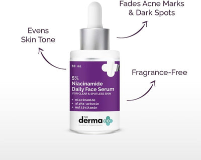 The Derma Co 5% Niacinamide Face Serum with Alpha-Arbutin, 30ml - Image 3