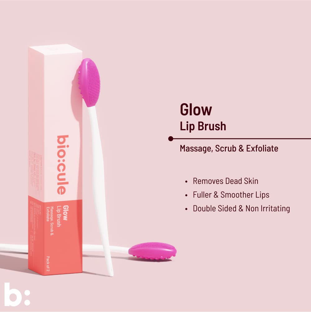 Biocule Glow Lip Brush - Colour Cosmetics, Pack of 2 - Image 8
