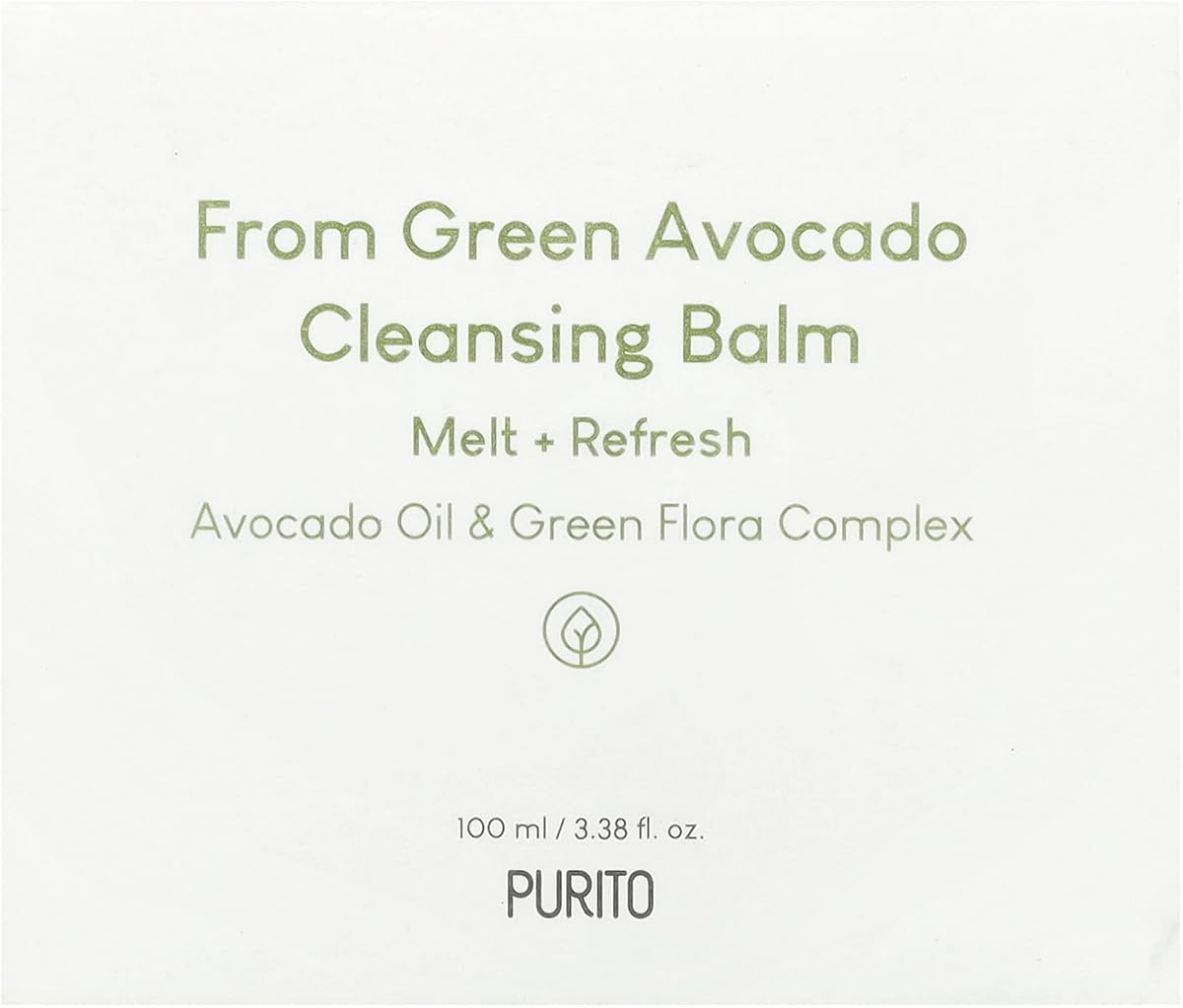 Purito From Green Avocado Cleansing Balm - Hydrating Makeup Remover with Watermelon & Baobab Oils - 100ml - Image 2