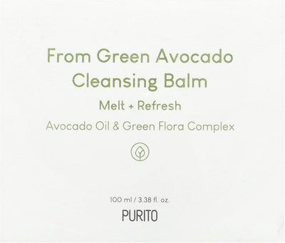 Purito From Green Avocado Cleansing Balm - Hydrating Makeup Remover with Watermelon & Baobab Oils - 100ml - Image 2
