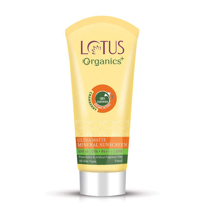 Lotus Organic Ultra Matte Mineral Sunscreen SPF 40 PA - 100g