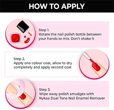 Nykaa Pop Nail Enamel Black Licorice - Black, 10 ml - Image 6