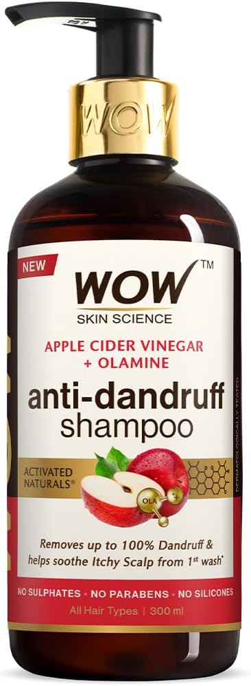 WOW Skin Science Apple Cider Vinegar Shampoo - Sulphate & Paraben Free, 300ml