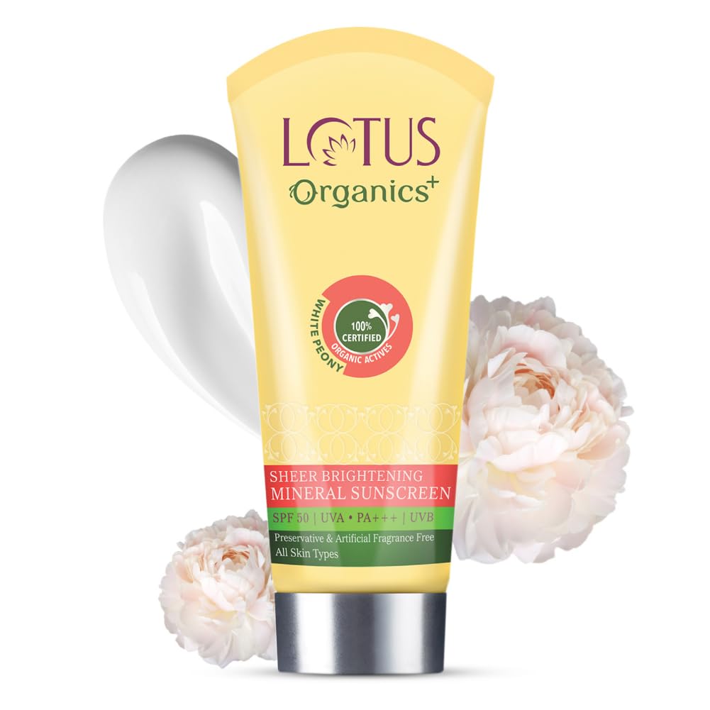 Lotus Organic Sheer Brightening Mineral Sunscreen Spf-50 Pa 100 Gms