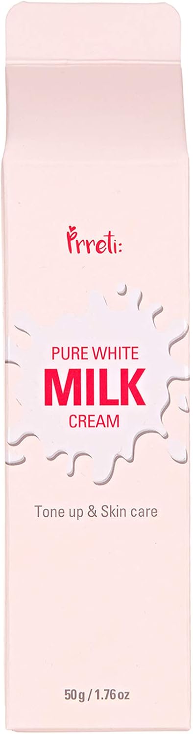 Prreti Pure White Milk Face Moisturiser Cream, 50g - Image 3